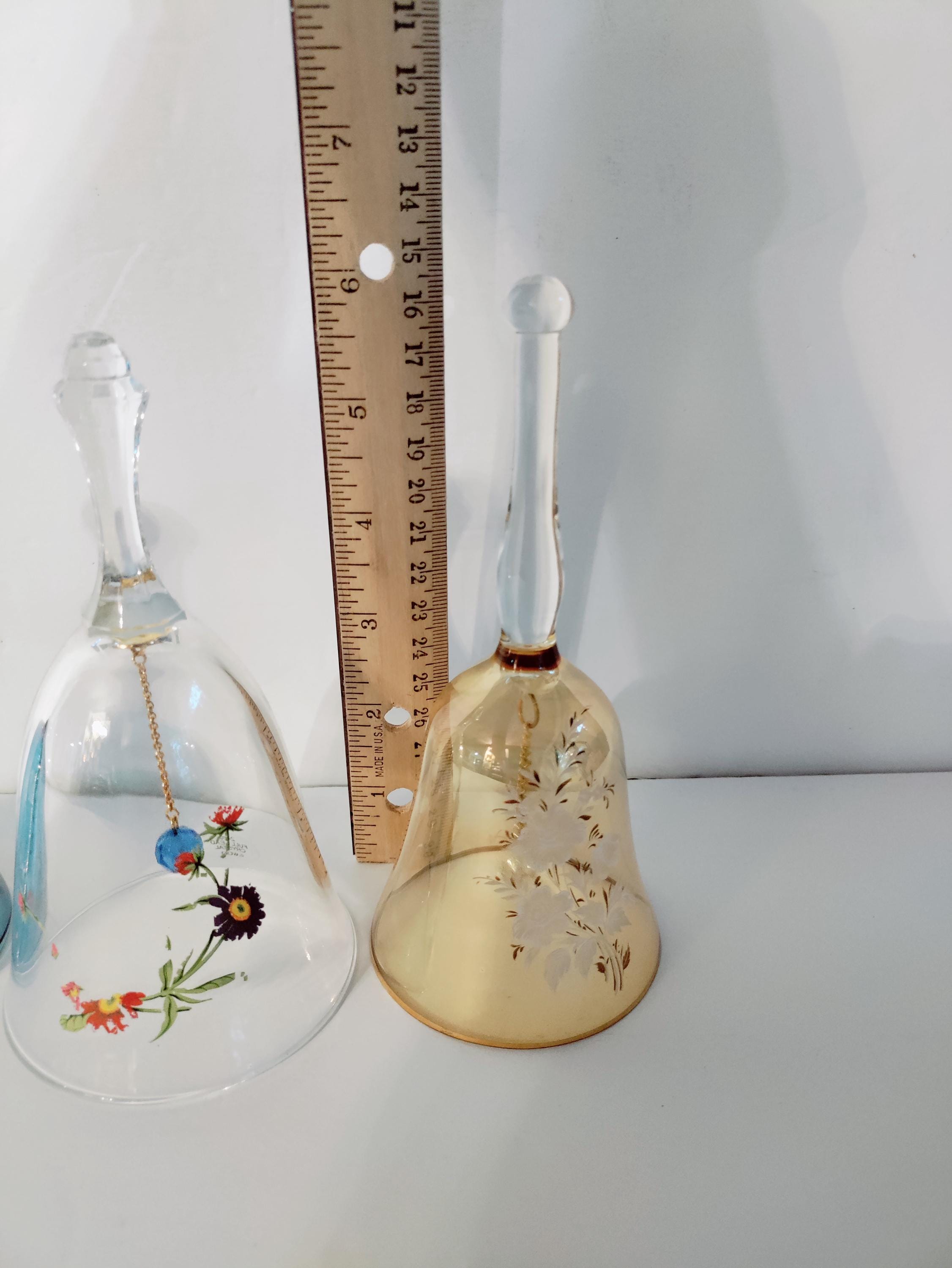 Crystal Bell Collection Set of 3 Colored Crystal Bells 5