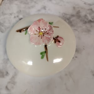 Vintage Metlox Poppytrail peach blossoms sugar bowl lid only