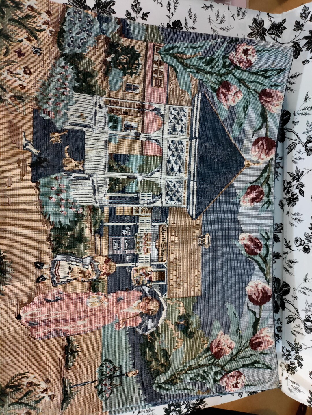 8 Vintage Victorian Tapestry Design Placements 16 X 12.5 - Etsy
