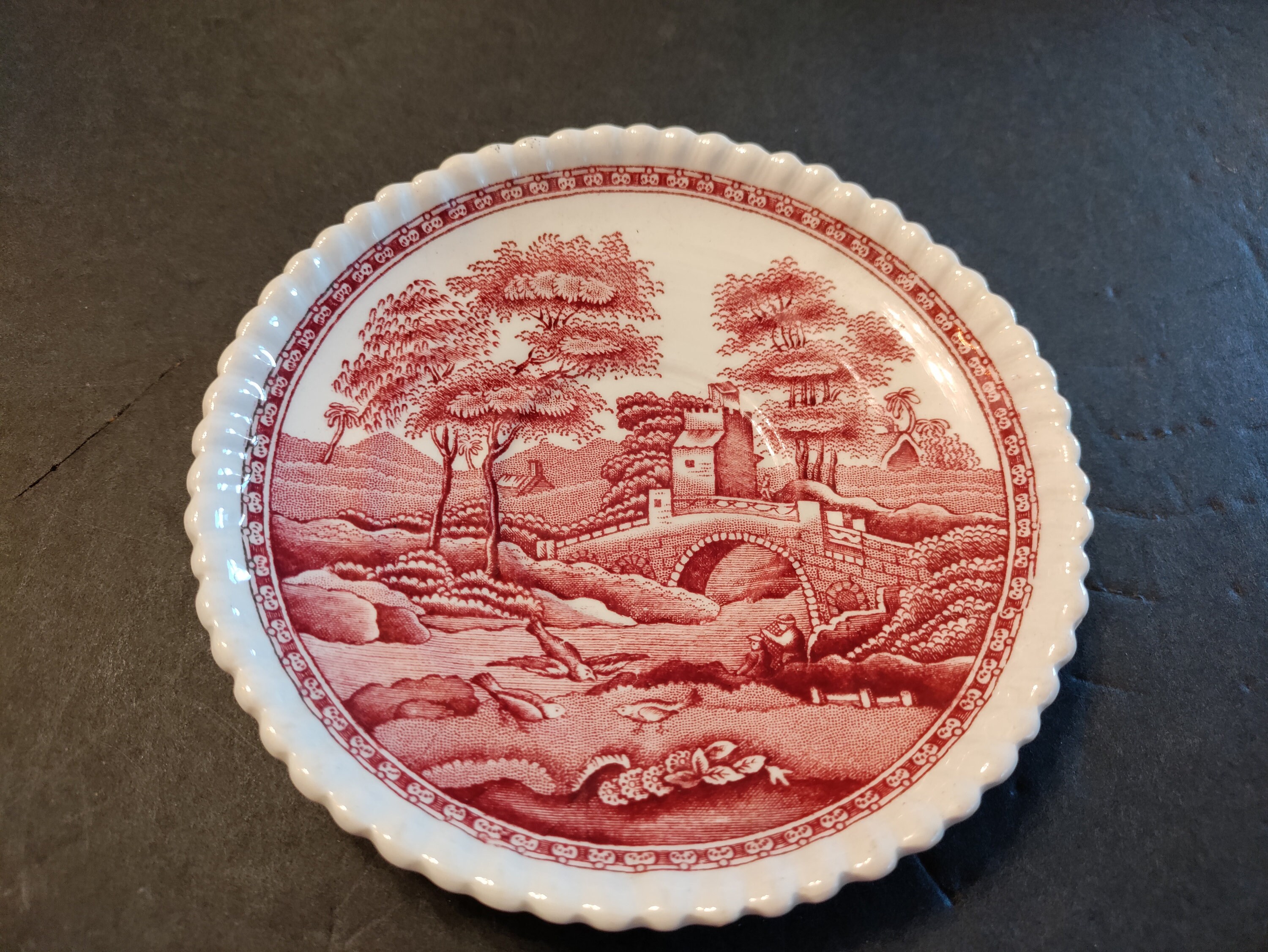 1900 Copeland Late Spode KINGS Chintz Pink Burgundy Floral 9