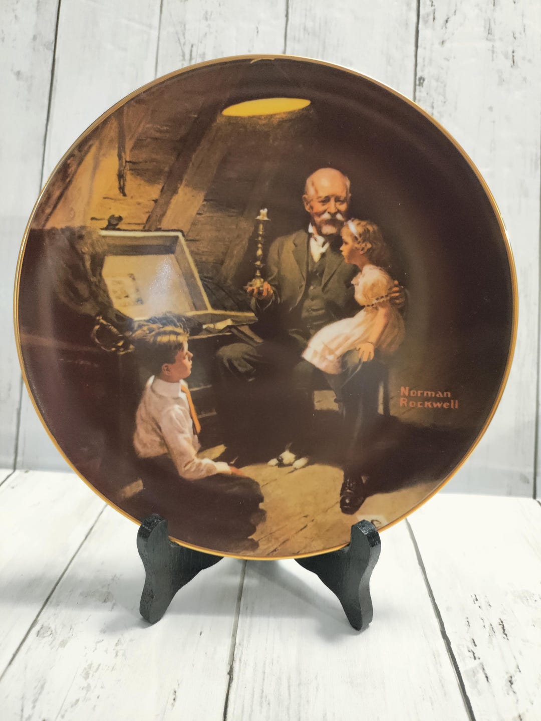 Vintage Grandpa's Treasure Chest by Norman Rockwell Decorative