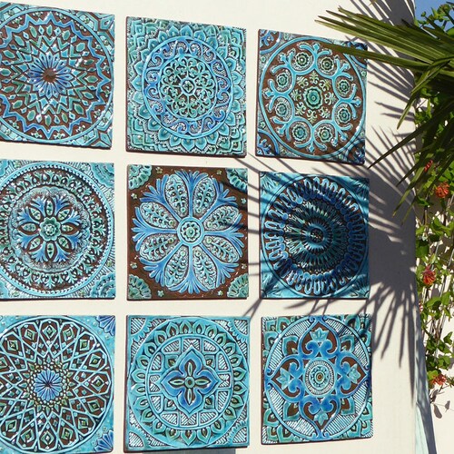 Songbirds Wall Art Ceramic Garden Decor Outdoor Wall Art Etsy