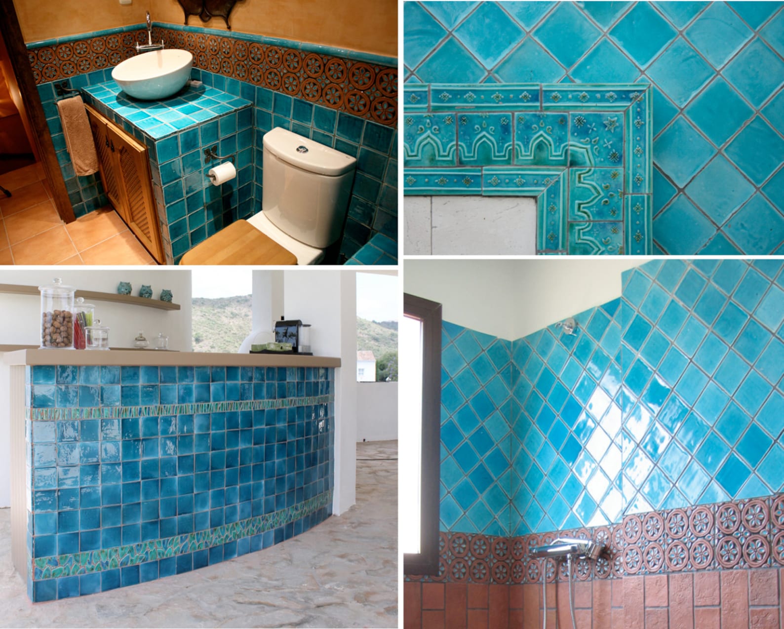 Hand Painted Tiles Field Tiles Plain Ceramic Tiles Field Etsy