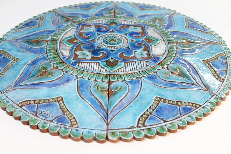 Large Outdoor Wall Art Circle Garden Decor With Mandala Etsy UK