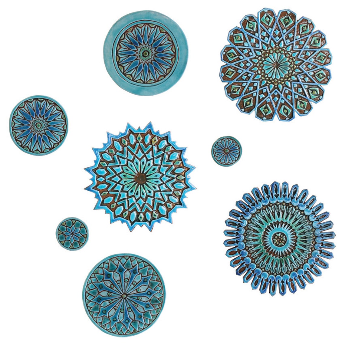 Outdoor Wall Art // Garden Decor // Ceramic Tiles // Yard Art Etsy