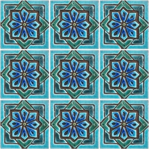 9 Moroccan Tiles For Bathroom Decor, Kitchen Backsplash Tile Design,  Decorative Tiles, Handmade Tile With Relief, Moroc #1 10cm Turquoise