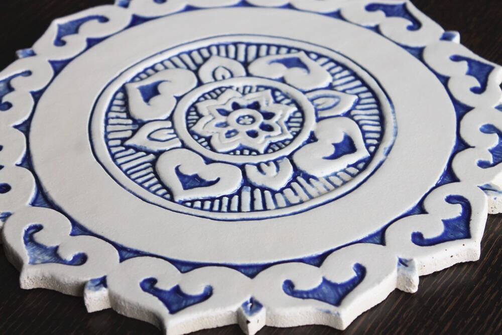 Ceramic Tiles for Garden Decor Decorative Tile Outdoor Wall Etsy