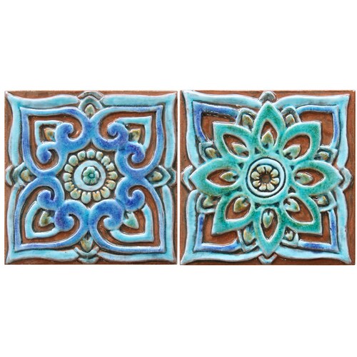 Garden Decor With Mandala Design Outdoor Wall Art Ceramic Etsy