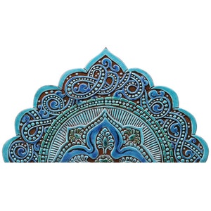 Decorative Arch For Doorway Or Window, Archway Decor Made From Ceramic, Ethnic Architrave, Arch Wall Decor, Mandala #2 52.5cm Turquoise