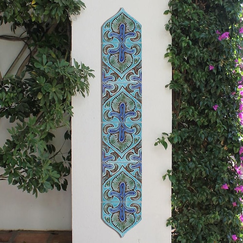 Outdoor Wall Art // Garden Decor // Ceramic Tiles // Yard Art Etsy