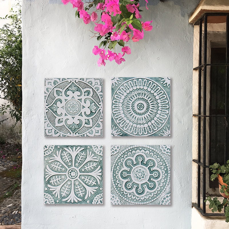 Moroccan tile for outdoor wall art or for bathroom tile wall Etsy