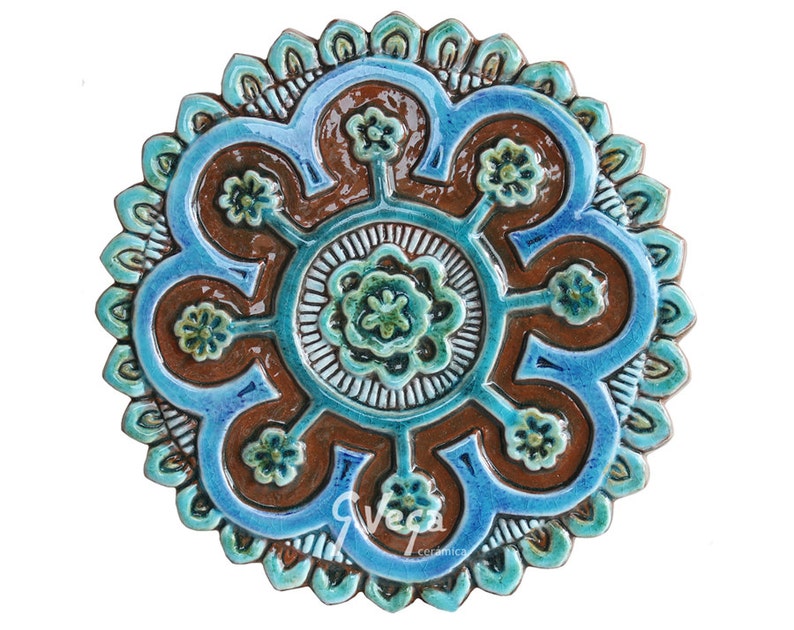 Outdoor Wall Art // Garden decor // Ceramic tiles // Yard art Etsy