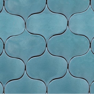 10.76 Sq Ft Droplet Tiles (1 m2) Hand Painted Tiles In Custom Color, Field Tiles,Ceramic Tiles,Kitchen Backsplash,Handmade Tiles 16.5x17.6cm