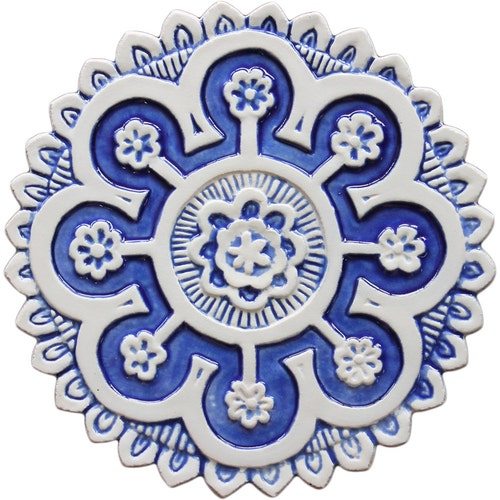 Outdoor Wall Art // Garden Decor // Ceramic Tiles // Yard Art Etsy