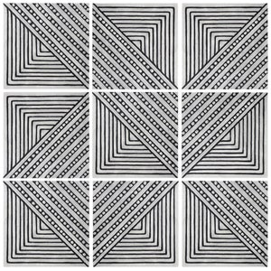 9 Modern Wall Decor Made From Ceramic, Wall Tiles For Garden Wall, Abstract Wall Tiles For Wall Art Installation, 30cm/11.8&quot; Black&White