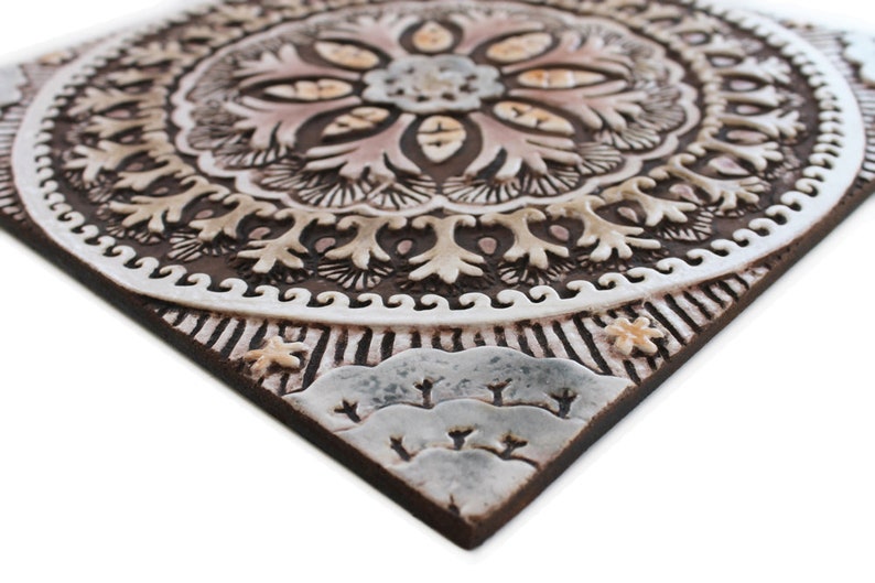 Set of 9 Ceramic Garden Art Tiles Coastal Wall Decor Wall Etsy