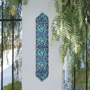 6 Tiles For Decor A Column,  Pillar With Arched Endings, Ceramic Tile, Tiles For Garden Decor, Tacos Pillards Moroccan 8cm Turquoise