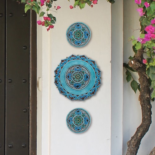 Outdoor Wall Art // Garden Decor // Ceramic Tiles // Yard Art Etsy