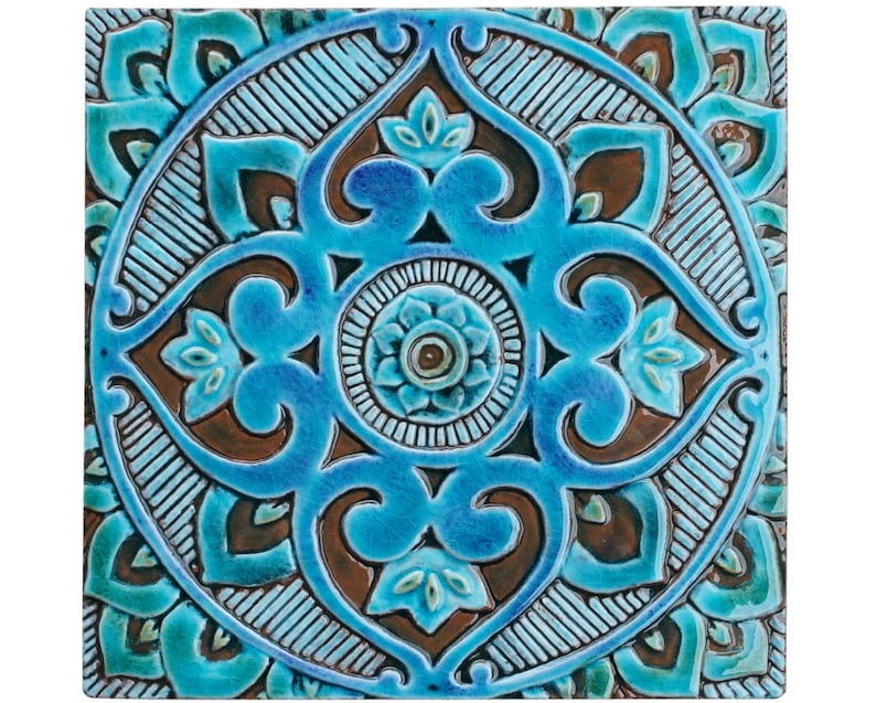 Mandala Wall Hanging Made From Ceramic Outdoor Wall Art Etsy