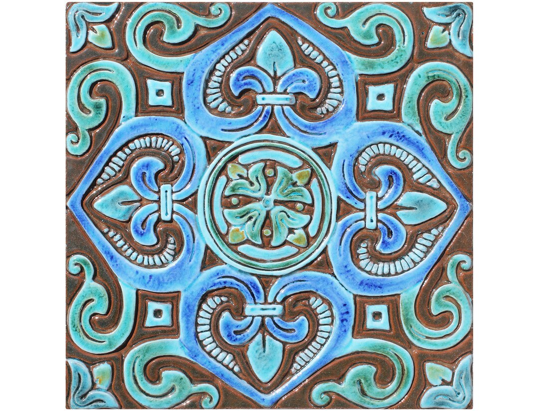 Large Spanish Tile Wall Art Made From Ceramic, Spanish Tile Mural
