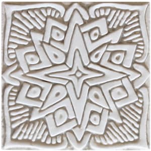 Decorative Moroccan Tile For Outdoor, Ceramic Tile Design, Moroccan Inspiration, Ceramic Art, Interior Design, Moroc #2 15cm Beige&White
