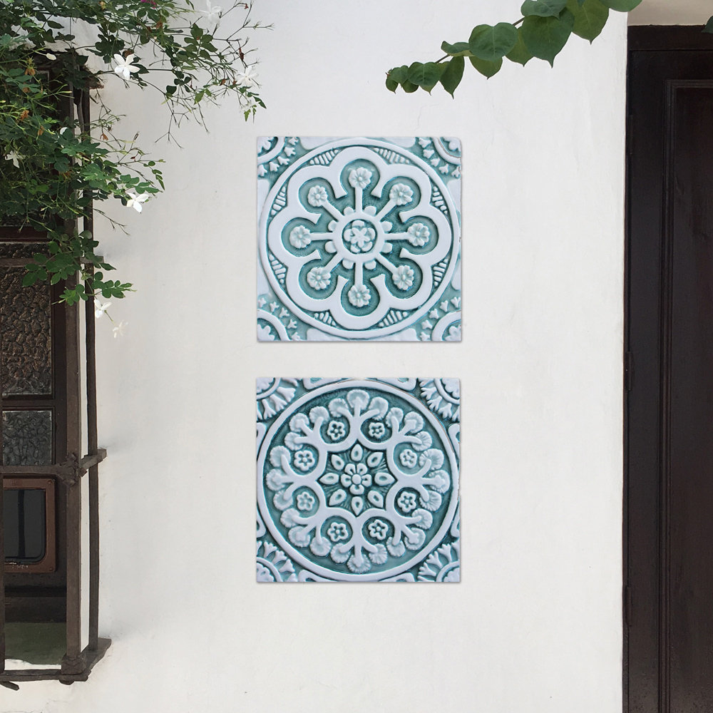 Wall hanging ceramic tiles 7.87 handmade outdoor wall Etsy