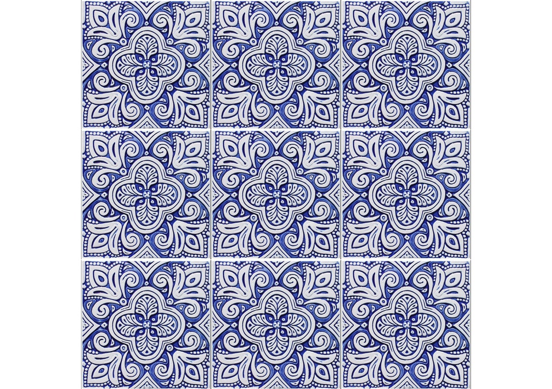 9 Spanish Tiles Bathroom Decor, Wall Hanging for Bathroom, Backsplash Tile, Bathroom Wall Art ...
