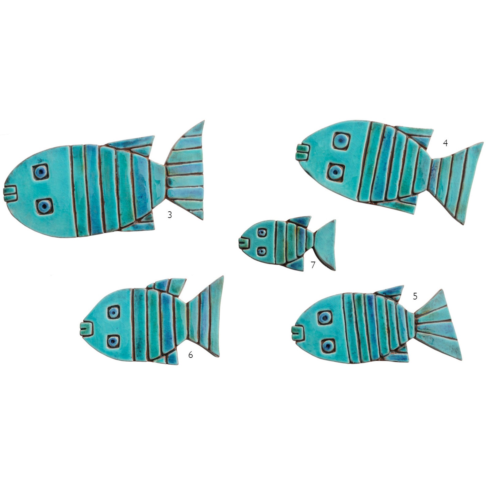 Outdoor Wall Art Set of 5 Fish Fish Wall Decor Fish Wall Etsy
