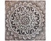 Mandala ceramic art // Ceramic tile // Decorative tile // Ceramic art // Hand painted tile // Mandala #1 silver // 30cm 