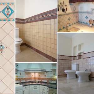 Hand Painted Tiles, Field Tiles, Plain Ceramic Tiles, Field Tiles Rustic Finish Glazed In White, 1 m2 Off-White Field Tiles, 10cm Tiles G19