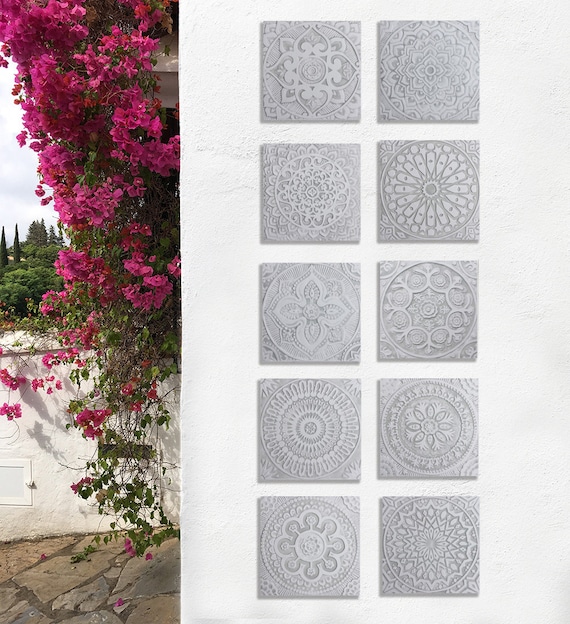 10 Decorative Tiles Ceramic Tiles For Outdoor Wall Art Like Etsy