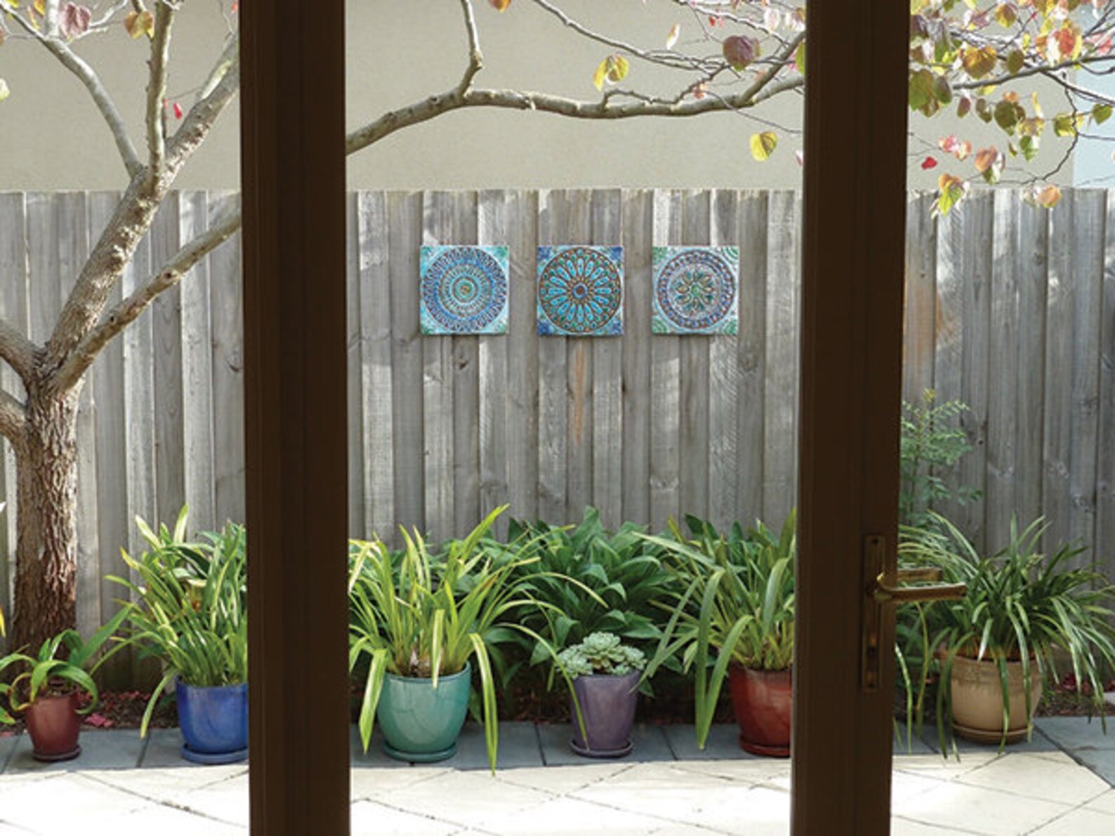 Set of 3 Wall Hangings Made From Ceramic Outdoor Wall Art Etsy