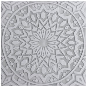Ceramic Tile With Moroccan Design For Living Decor, Ethnic Tile Design For Outdoor, Ceramic Wall Decor, Outdoor Wall Art, Moroc#2 30cm Grey