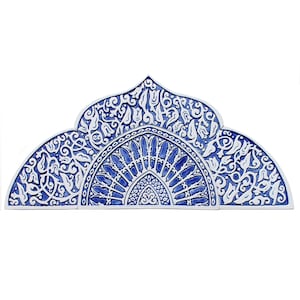 Decorative Arch For Doorway Or Window, Archway Decor Made From Ceramic, Ethnic Architrave, Arch Wall Decor #4 Blue&White 31.1" / 79cm