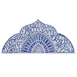 Decorative Arch For Doorway Or Window, Archway Decor Made From Ceramic, Ethnic Architrave, Arch Wall Decor #4 Blue&White 31.1&quot; / 79cm