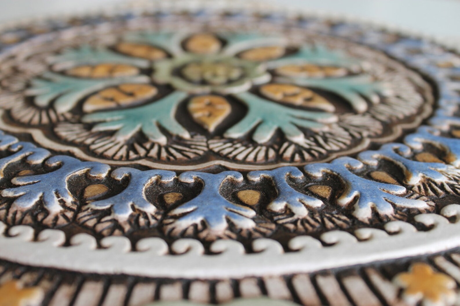 Floral Wall Art Made From Ceramic Perfect for Outdoor Wall Art Etsy