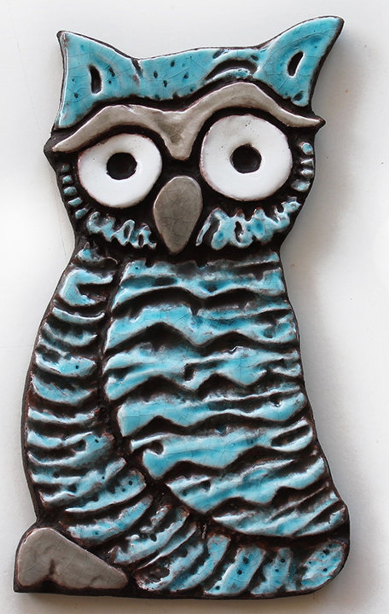 Owl Figurine Made From Ceramic Owl Decor for Over the Garden Etsy
