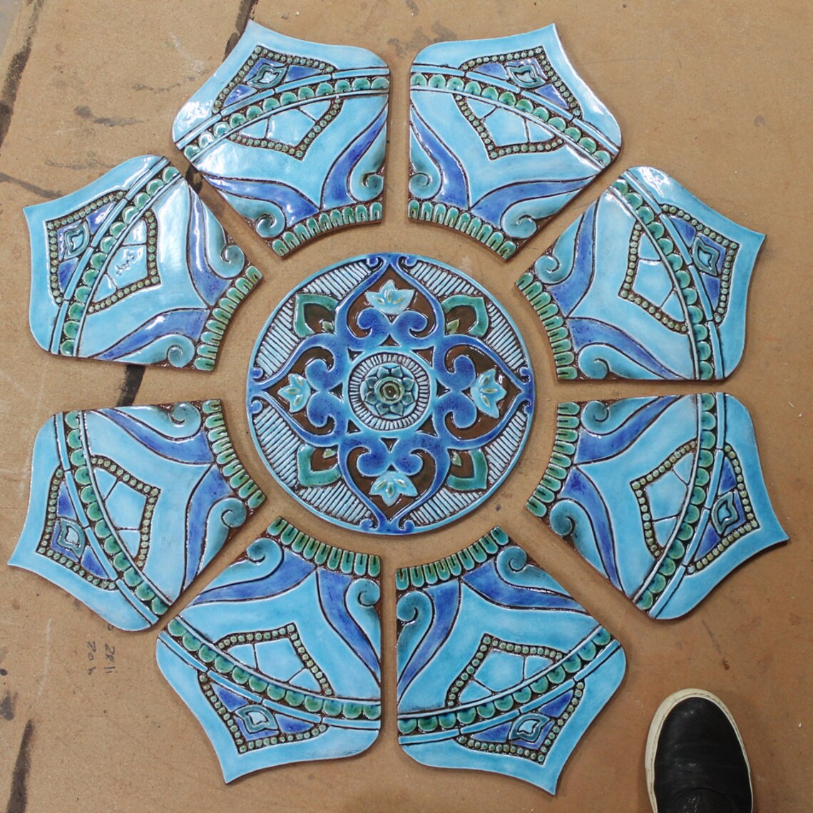 Large decorative tile for outdoor wall art wall mural with Etsy