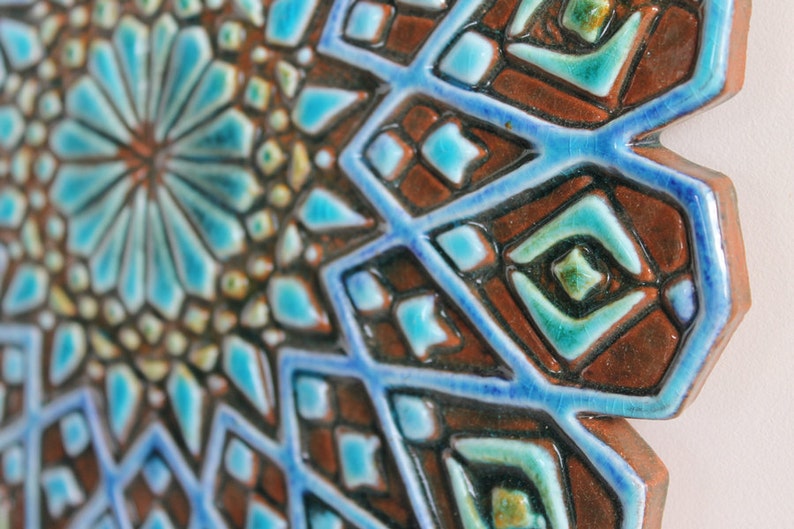 Outdoor Wall Art // Garden Decor // Ceramic Tiles // Yard Art - Etsy