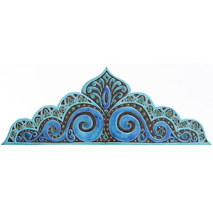 Decorative Arch For Doorway Or Window, Archway Decor Made From Ceramic, Ethnic Architrave, Arch Wall Decor #3 79.5cm Turquoise