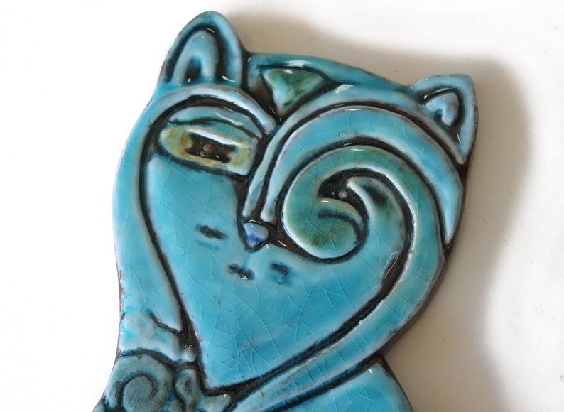  Ceramic  cat  Ceramic  tile  Cat  art Decorative tiles  