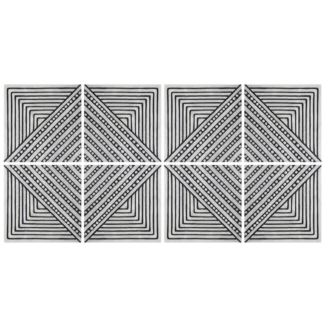 Abstract Wall Hangings Made From Ceramic Black & White Wall Etsy