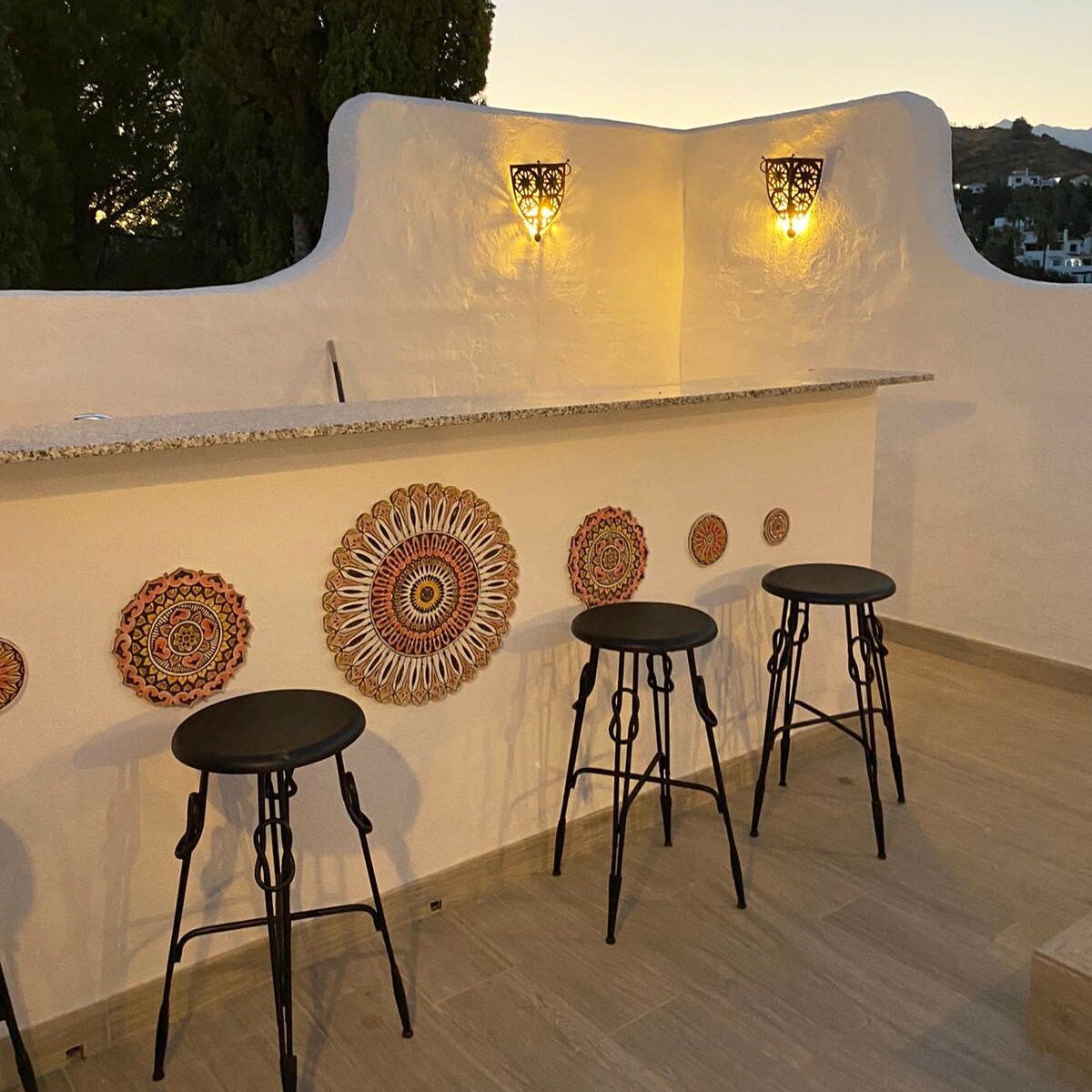 Garden Decor With Moroccan Design Large Circular Decor for | Etsy
