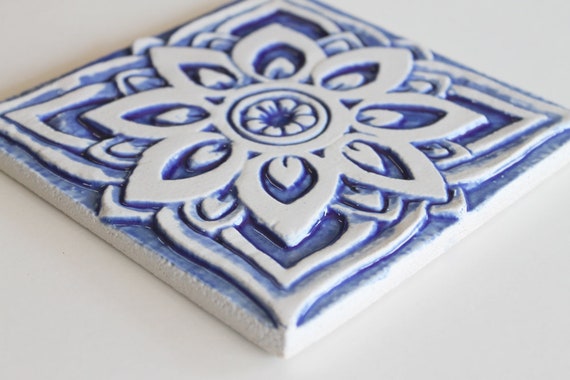 6 Ceramic Tiles for Kitchen Backsplash Design, Ceramic Tile, Backyard  Inspire, Bathroom With Moroccan-mandala-suzani Design 15cm Aqua 