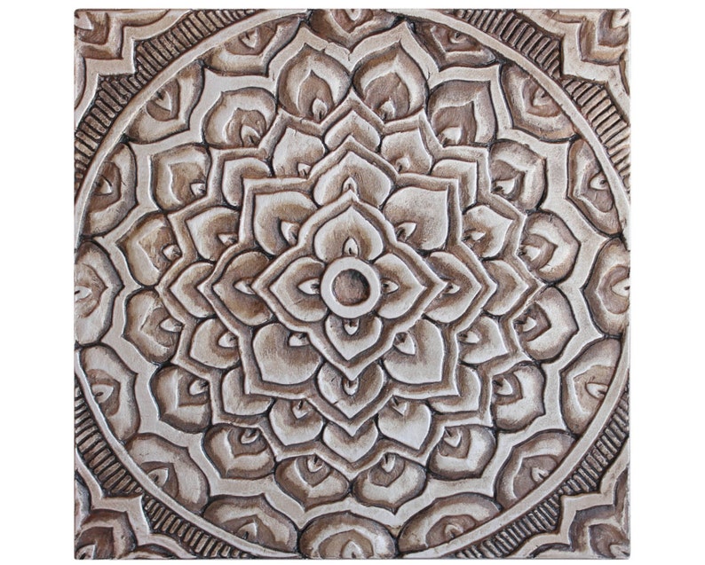 Mandala Art // Mandala Tiles // Set of 4 // Meditation Art // Etsy