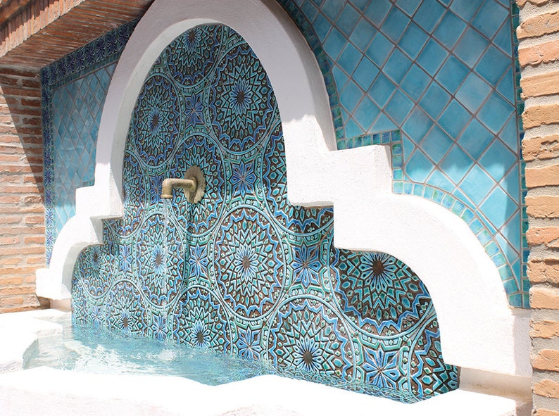 Moroccan wall art made from ceramic Outdoor wall art | Etsy