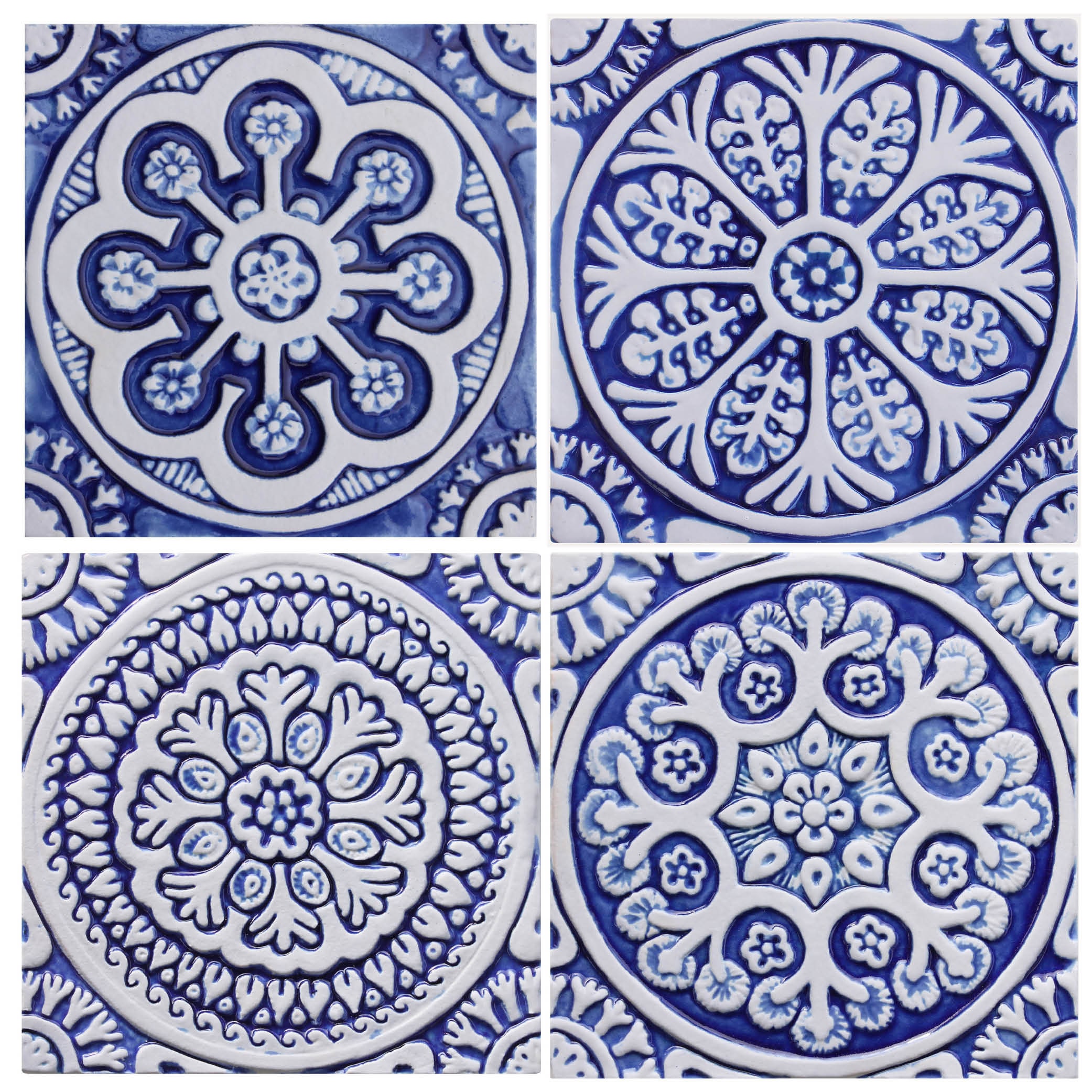 Unique 12 Ceramic Tiles Outdoor Wall Art Garden Wall Decor Etsy