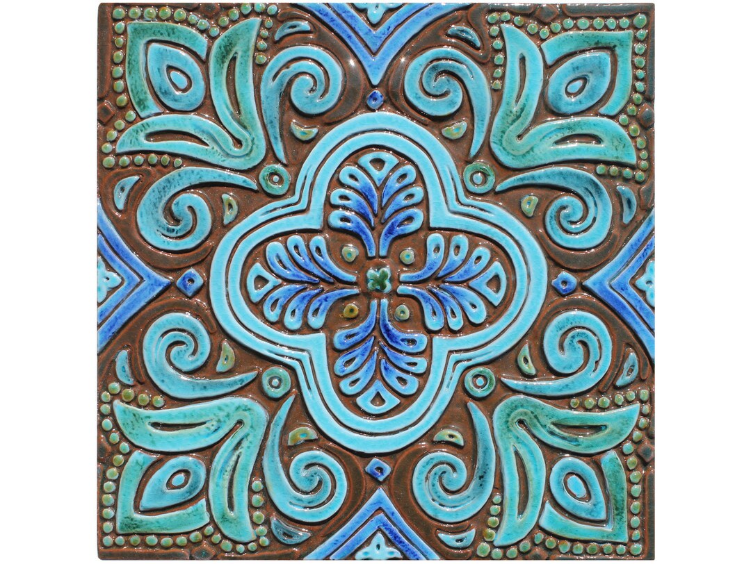 Spanish Tile Wall Decor Made From Ceramic, Outdoor Wall Art, Ceramic