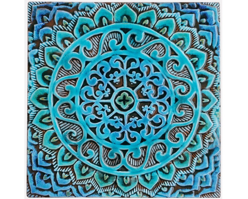 Mandala Wall Hanging Made From Ceramic Outdoor Wall Art Etsy