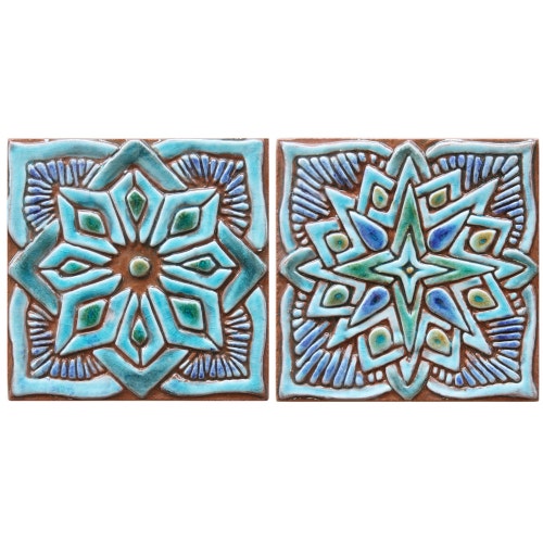 2 Ceramic Tiles Bathroom Wall Art Ceramic Tile Bathroom Etsy